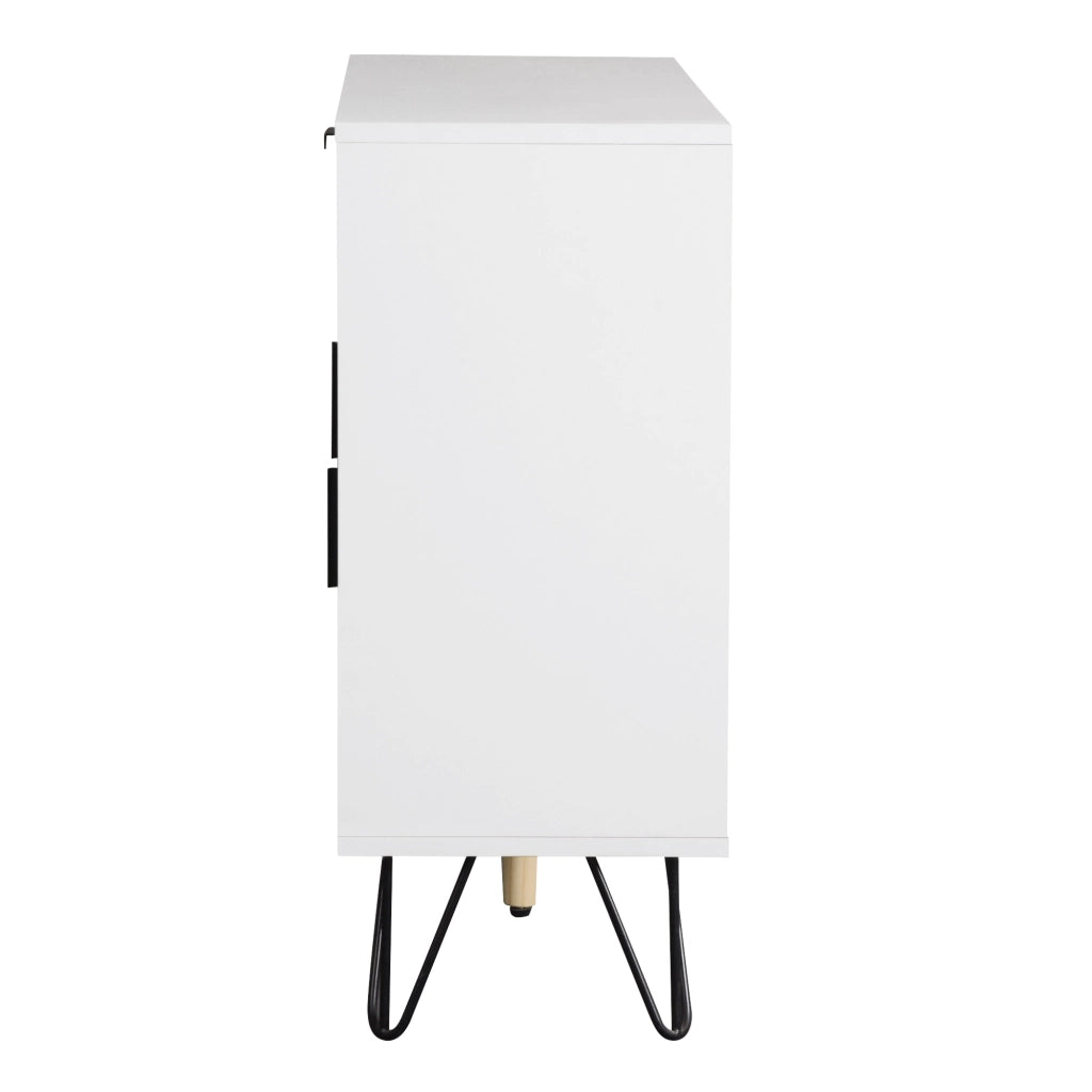 ARMADIO contenitore 90x30x71,5 cm bianco e effetto legno con cassetto e 3 ante