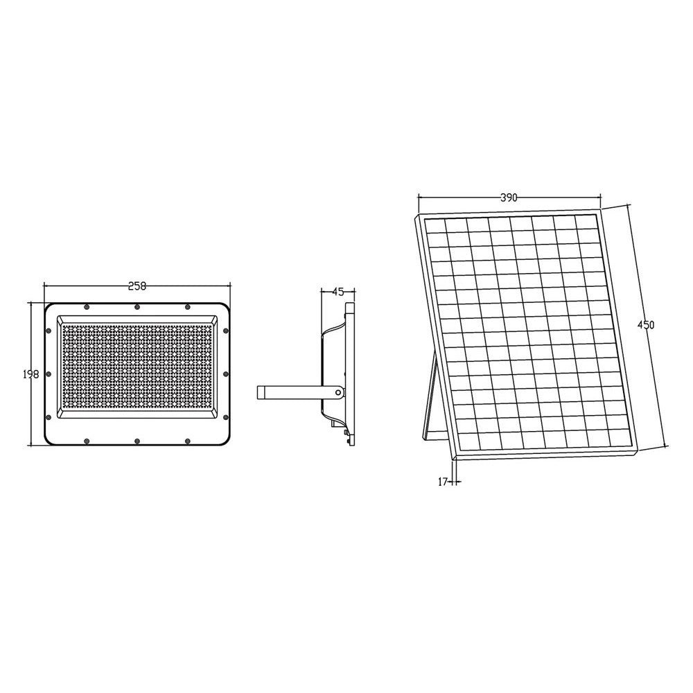 Trade Shop - Faro Led Da Esterno Con Pannello Solare 300w Ip66 Telecomando Luce Regolabile Sf319-300-3c -