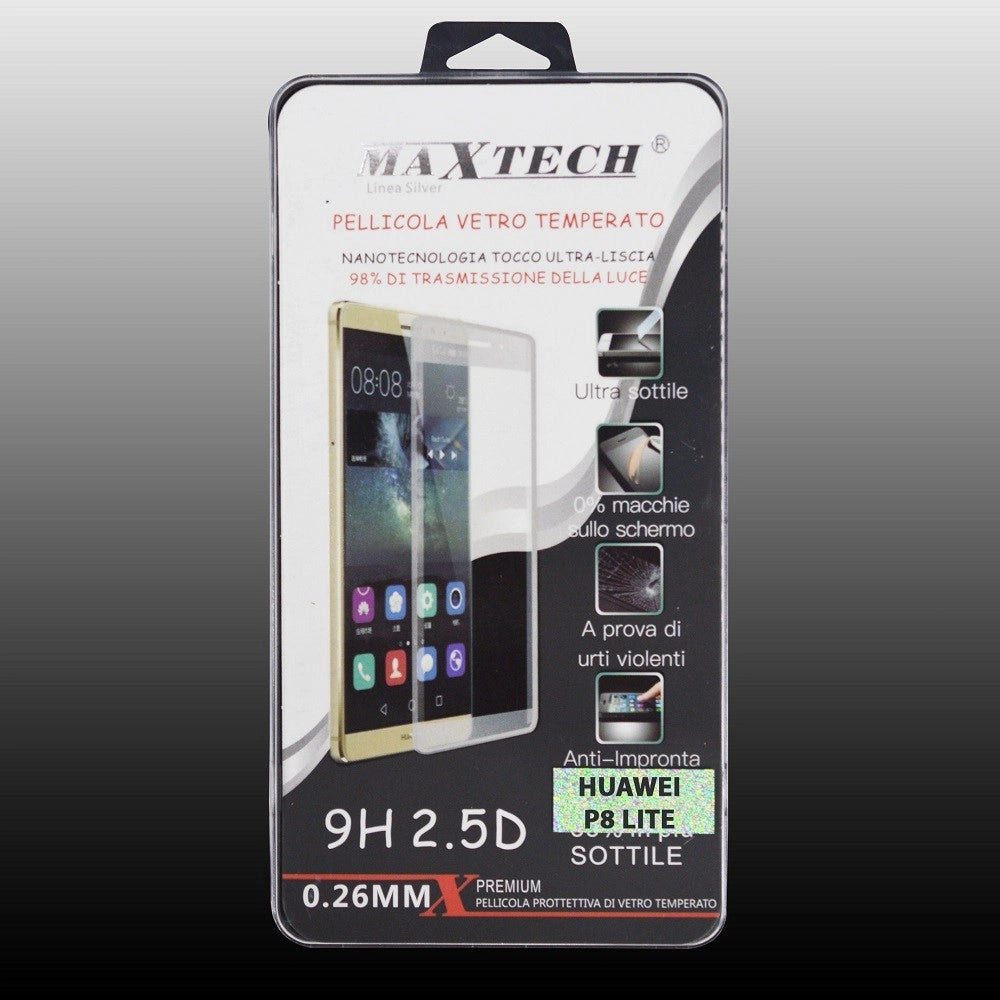 Trade Shop - Pellicola Vetro Temperato Per Huawei P8 Lite Smart Antiurto Maxtech P-p8 Lite -