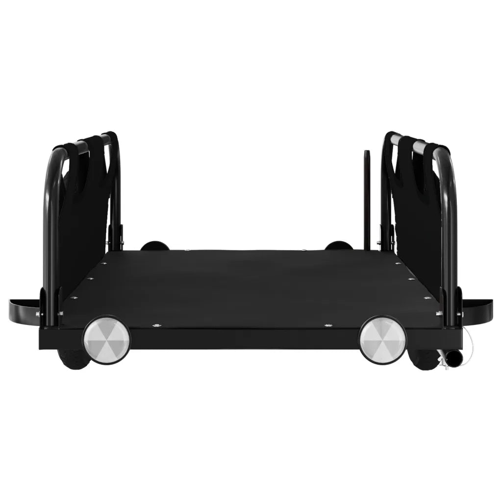 Rimorchio da Bici Nero Oxford e Ferro