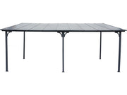 Pergola addossata "Marvin" - 5,5 x 3 m - 545 x 298 x 243 cm - Grigio scuro