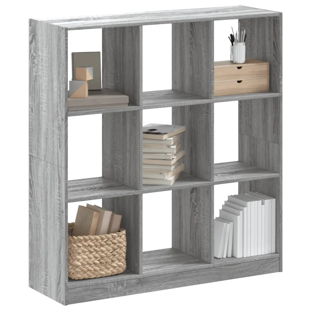 Libreria-Scaffale per Libri-Mobile di Stoccaggio Grigio Sonoma 102x32x108 cm in Legno Multistrato