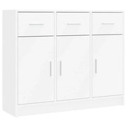 Buffet credenza cassettiera armadio mobile contenitore organizer per cucina soggiorno salotto 91 x 28 x 75 cm legno ingegnerizzato bianco 02_0030537