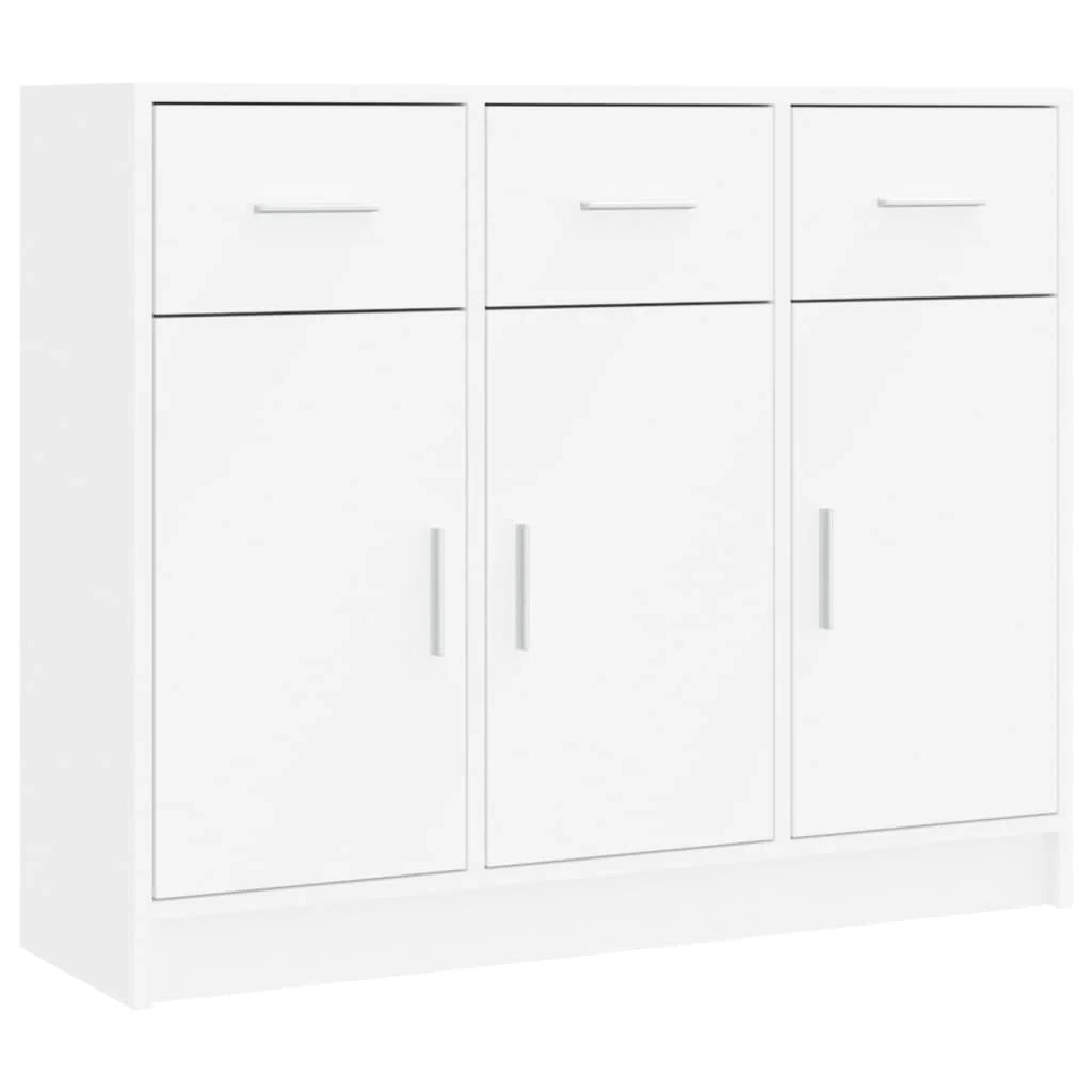 Buffet credenza cassettiera armadio mobile contenitore organizer per cucina soggiorno salotto 91 x 28 x 75 cm legno ingegnerizzato bianco 02_0030537