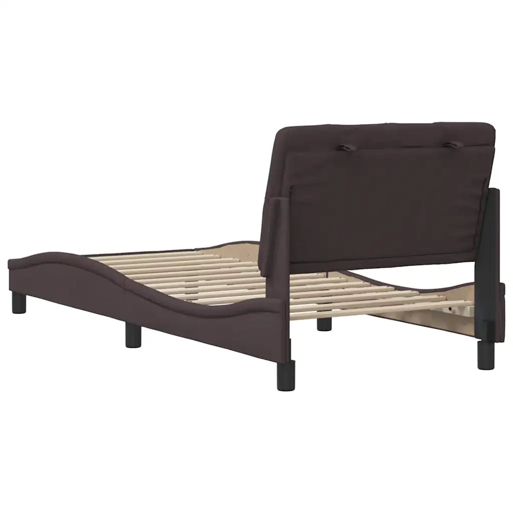 Giroletto senza Materasso Marrone Scuro 80x200 cm Tessuto 3310562