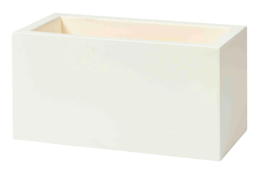 Vaso 80x40x40 cm in Resina Schio Cassa Maxi Bianco