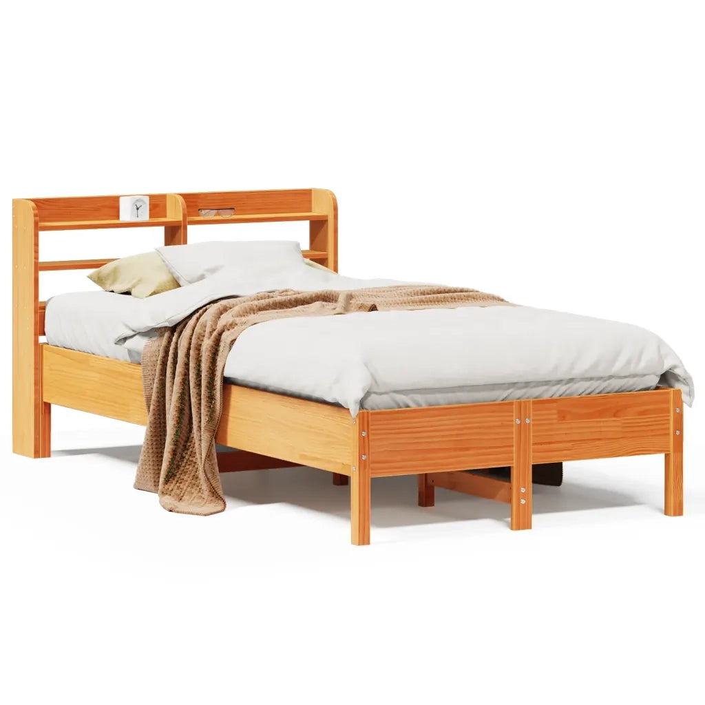 vidaXL Letto senza Materasso Marrone Cera 120x200 cm in Legno di Pino