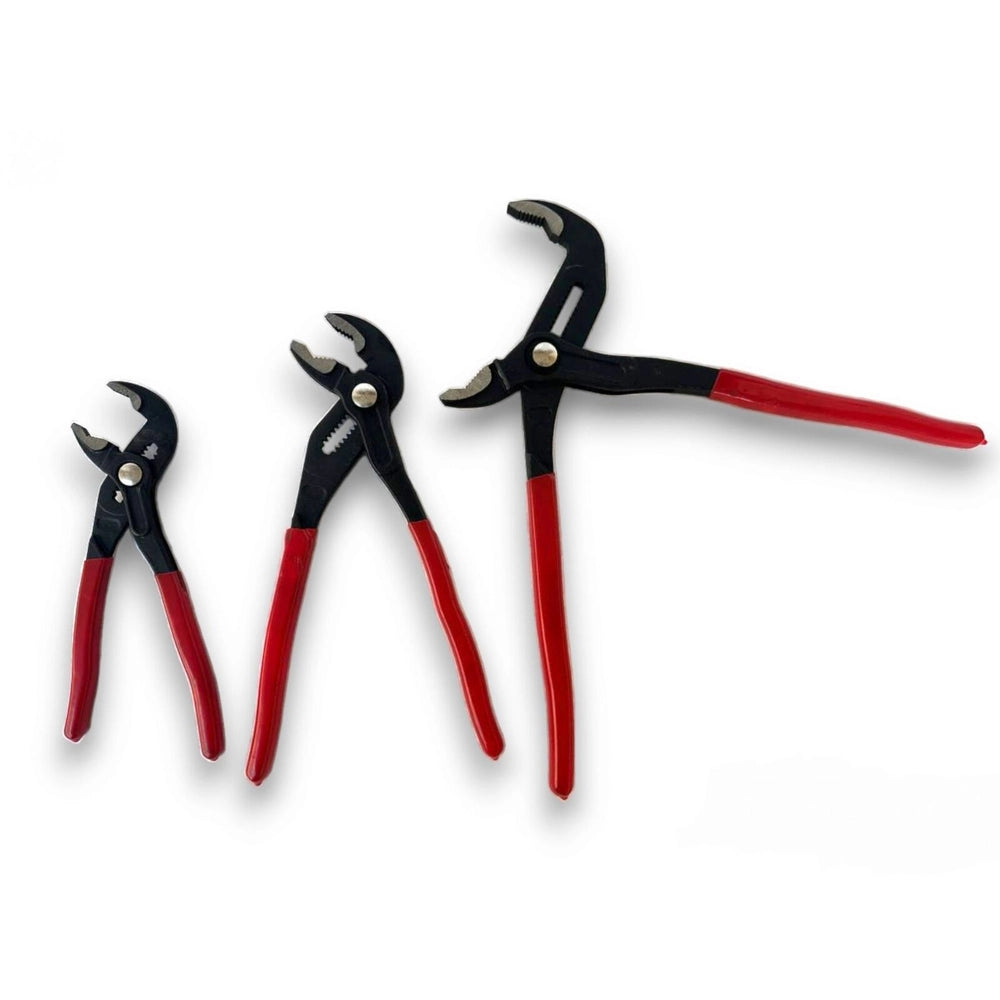 PINZE POLIGRIP SET 3 PZ PINZA A PAPPAGALLO CON PULSANTE REGOLABILE 8″-10″-12″