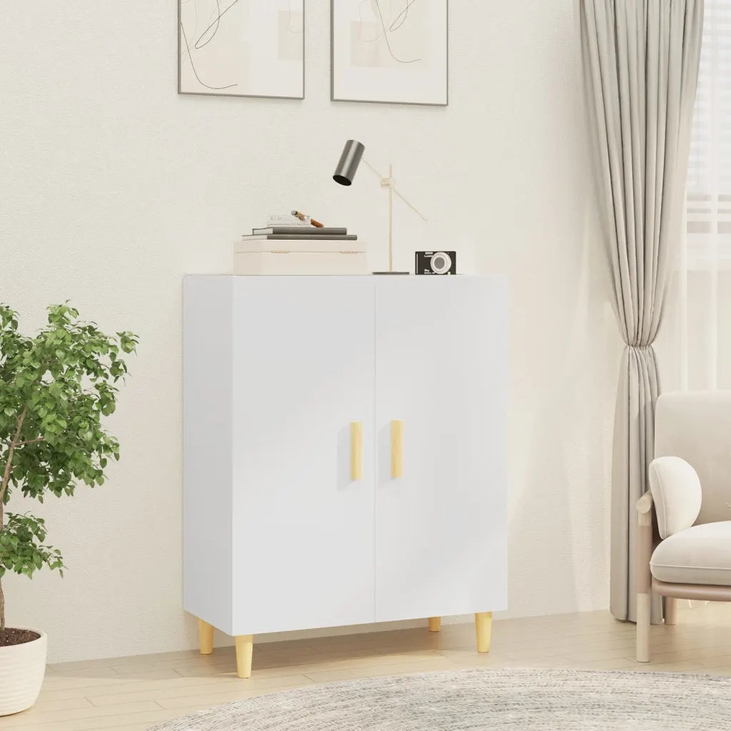 Credenza Bianca 70x34x90 cm in Legno Multistrato 812096