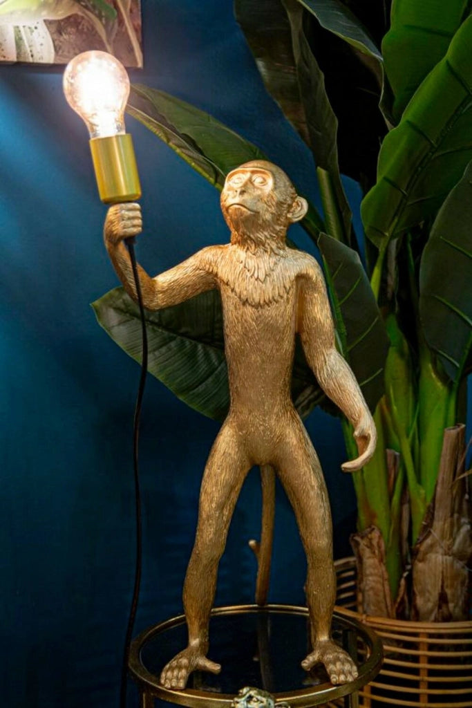 Lampada da tavolo Piet, Luce da scrivania, Luminaria da ufficio, Lampada da lavoro, 26x34 h55 cm, Oro