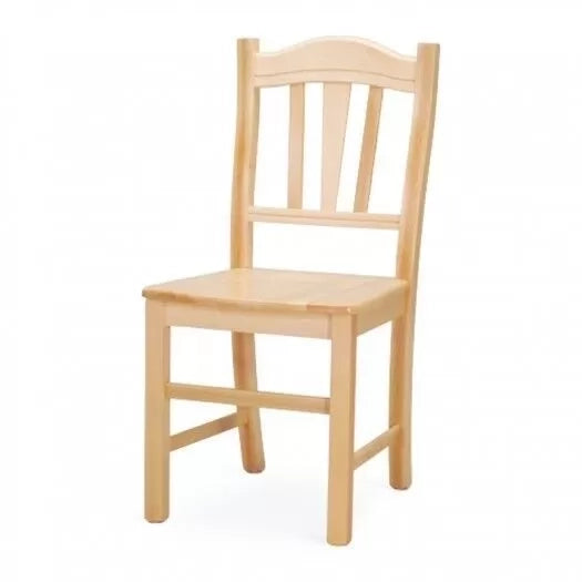 Set 2 sedie cucina classico legno grezzo seduta legno 43x46x90 - Mobili 2G