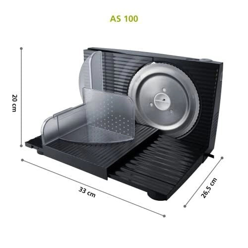 Steba 29-10-00 AS 100 Affettatrice Elettrica 100 W Lama Acciaio Inox Solingen 170 mm Regolazione Spessore 0-17 mm Pieghevole colore Nero
