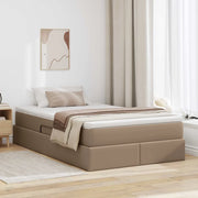 Letto con contenitore e materasso Cappuccino 120 x 200 cm 3370161