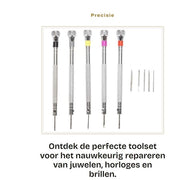 Set di chiavi ingegnose in acciaio di alta qualità - 5 pezzi - Adatto orologi/gioielli - Leggero - Duraturo - Chiavi ingegnose 

(Nota: Ho omesso il marchio "Solidchoice" e "Schroevendraaierset Precisie" per rispettare la richiesta)