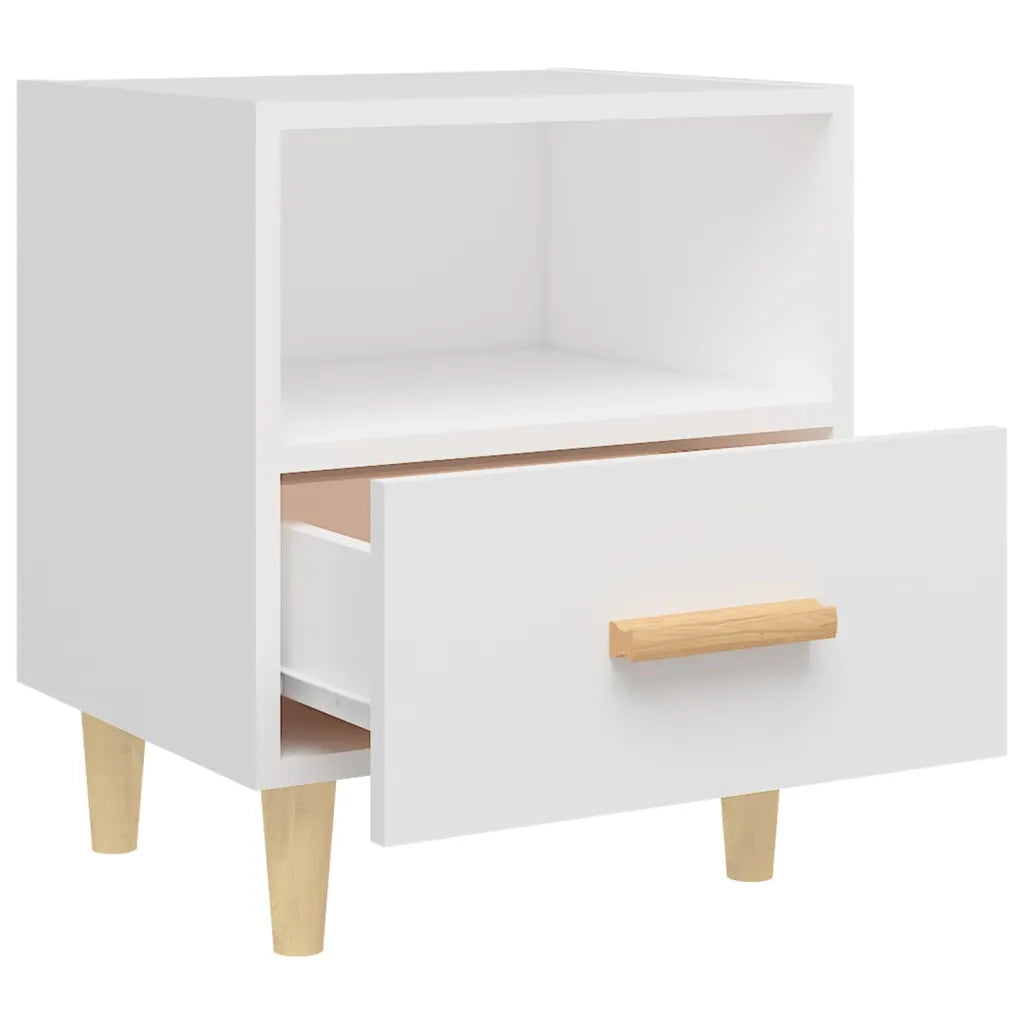 Comodino | Armadio da Notte | Mobiletto da notte Bianco 40x35x47 cm
