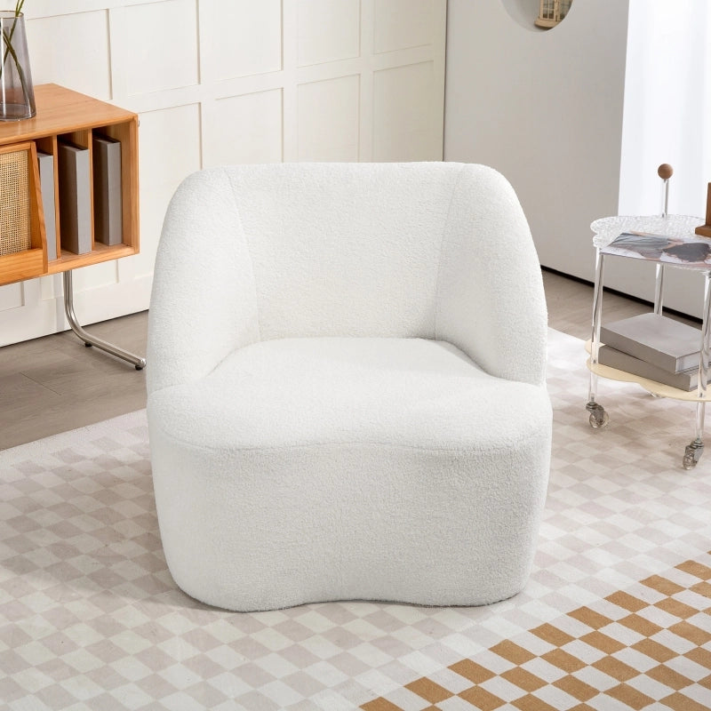 POLTRONA Curva 81x82x73,5 cm Crema in poliestere