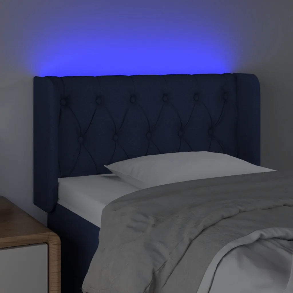 Testiera a LED Blu 83x16x78/88 cm in Tessuto 3123552