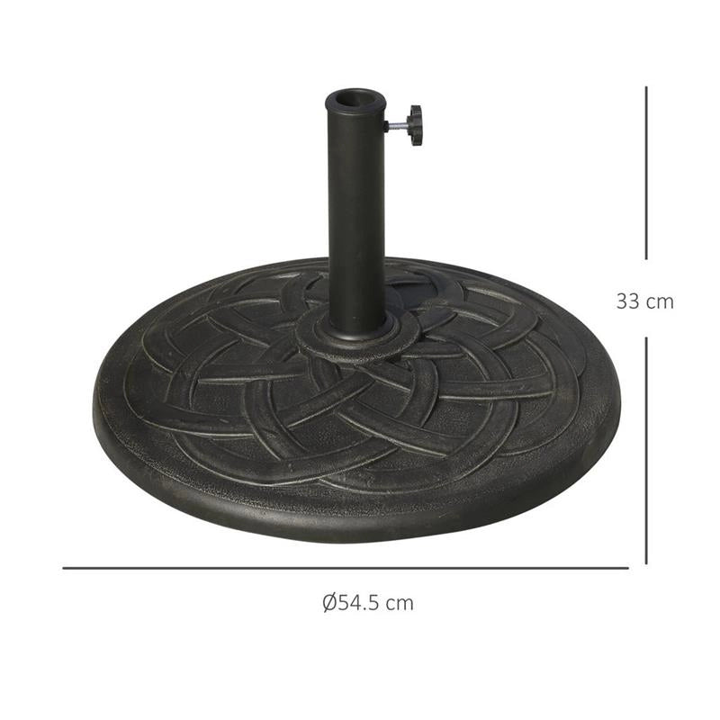 BASE PER OMBRELLONE DA 91 KG IN RESINA PER PALI 38-48 MM COLORE BRONZO