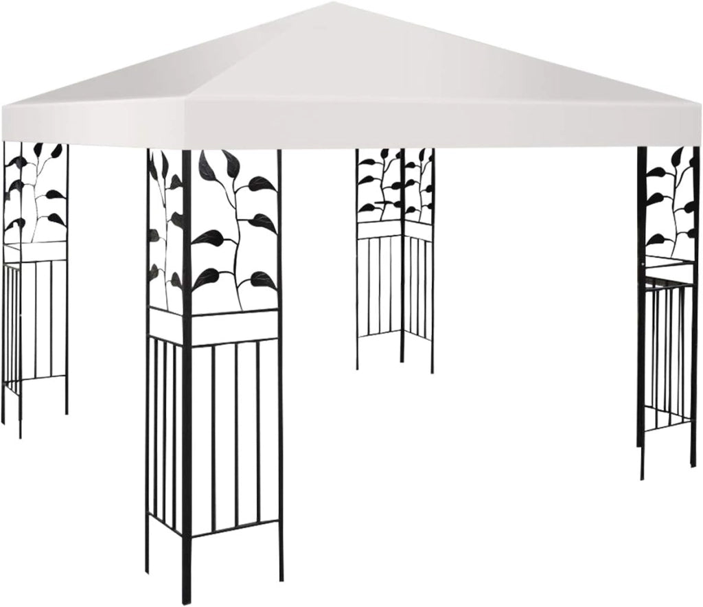Tetto di Ricambio, per Gazebo Giardino di 3 x 3 M, Doppio/Singolo Strato, in Tessuto Poliestere, per Cortile/Spiaggia/Parco, 3 Colori e 2 Stili