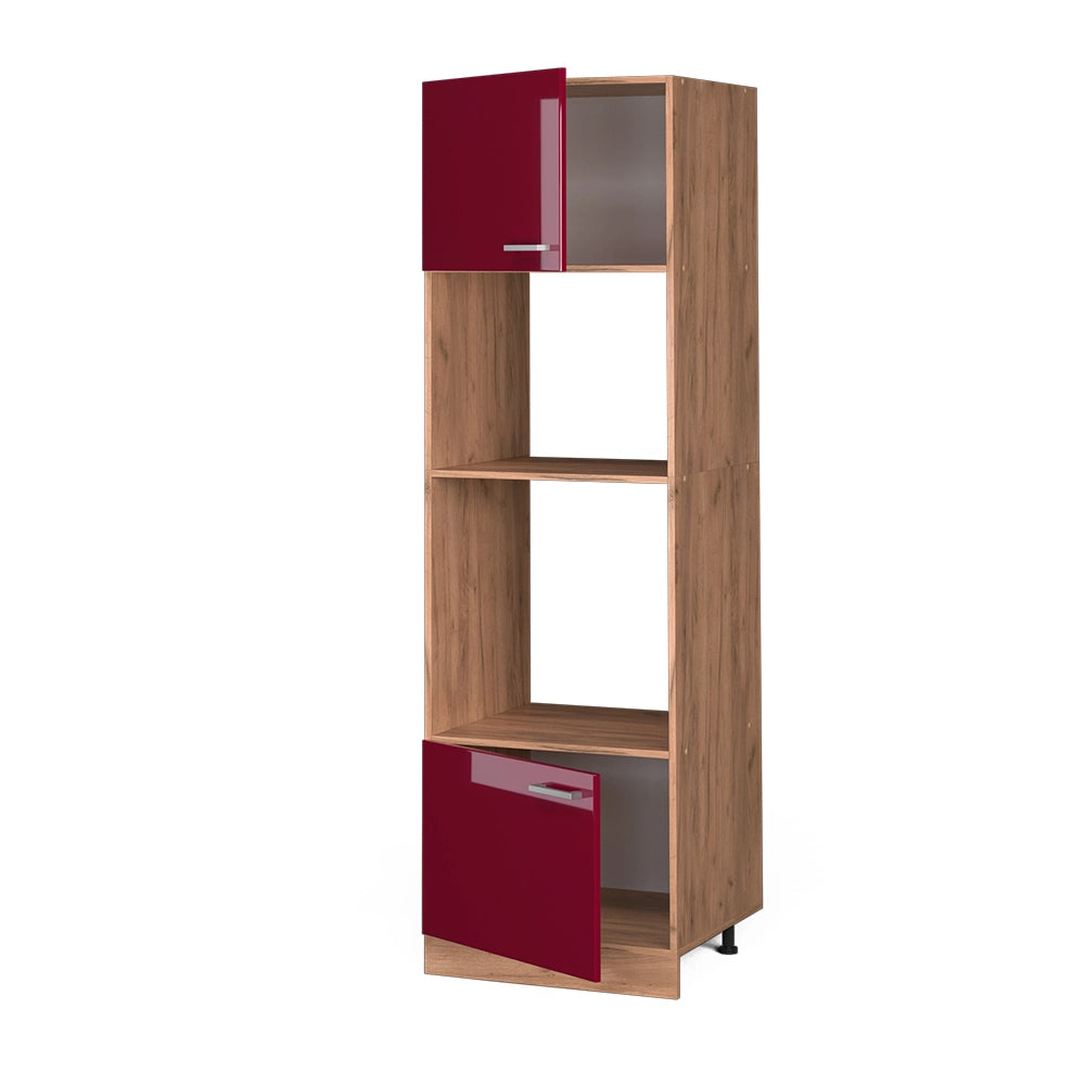 Vicco Mobile cucina microonde Rosso lucido 60 cm