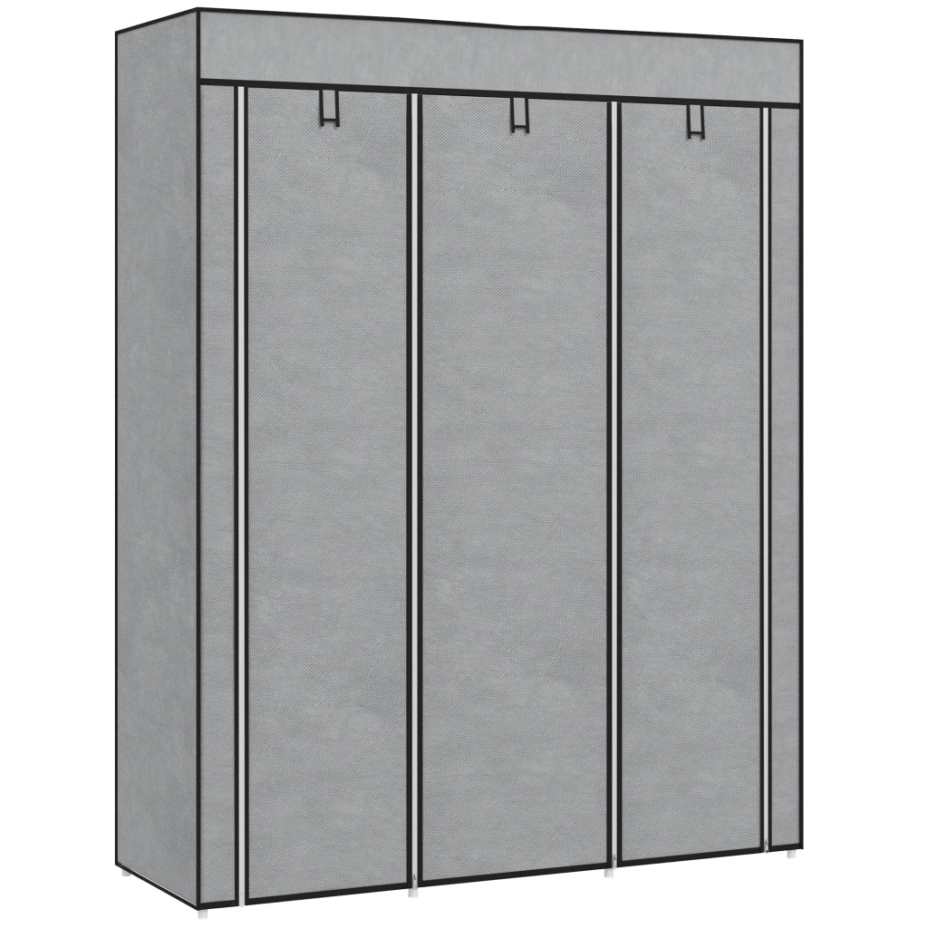 Armadio guardaroba con ante scorrevoli ¨C zephmum ¨C grigio 90x51x200 cm