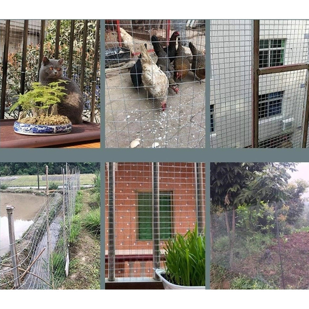 Trade Shop - Set 3pz Rete Metallica Zincata 0.5x3mt Recinzione Protezione Alberi Giardino Animali 020248 -
