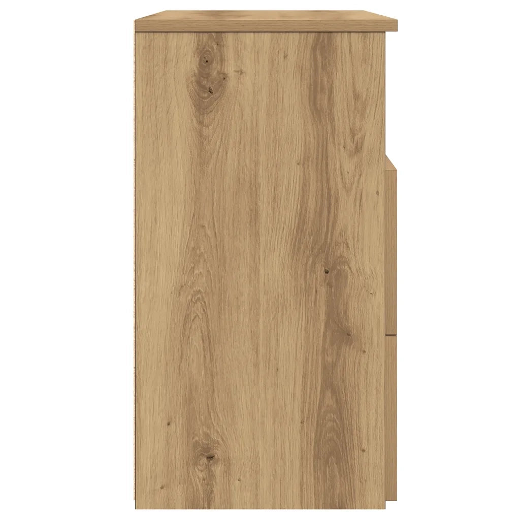 Comodino-Tavolino da notte Rovere Artigianale 50x32x60 cm in Legno Multistrato