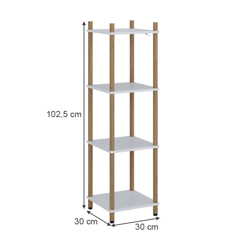 Vicco Libreria Bianco/pino 30 x 102.5 cm 4 ripiani