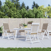 Cuscini per Sedie Alte 4 pz Tortora 120x50x3 cm in Tessuto 47541