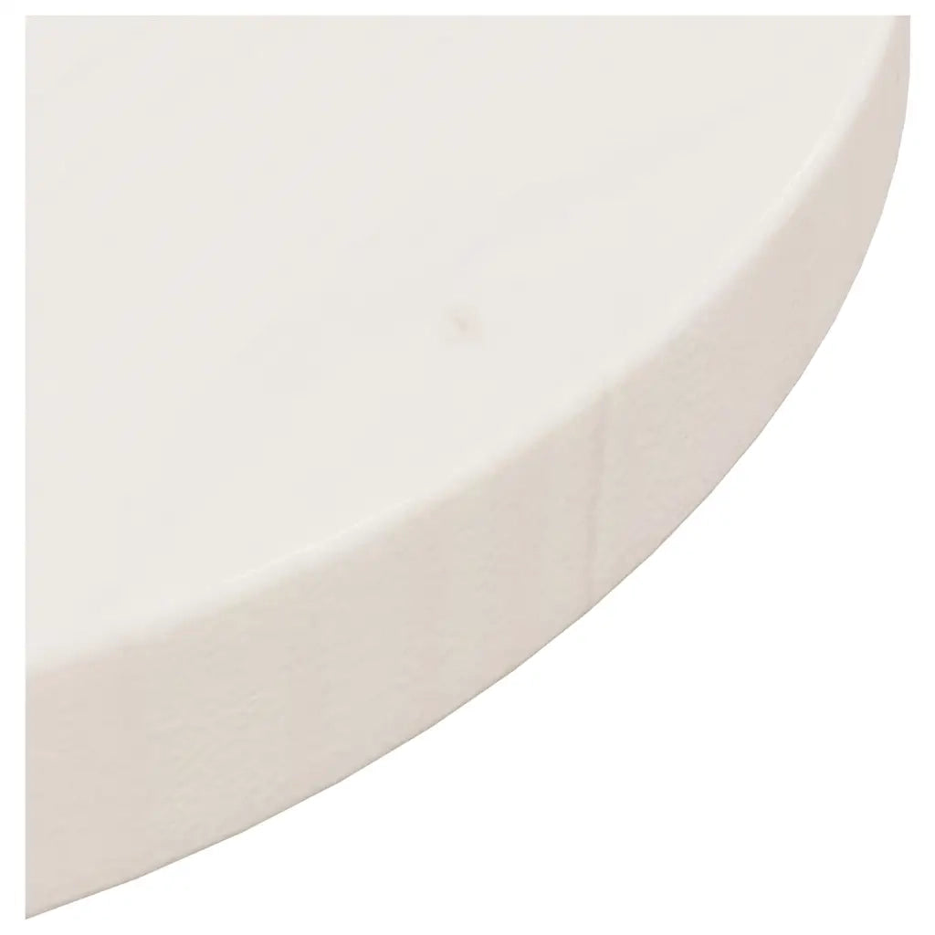 Piano Tavolo Bianco Ø30x2,5 cm in Legno Massello di Pino 813651