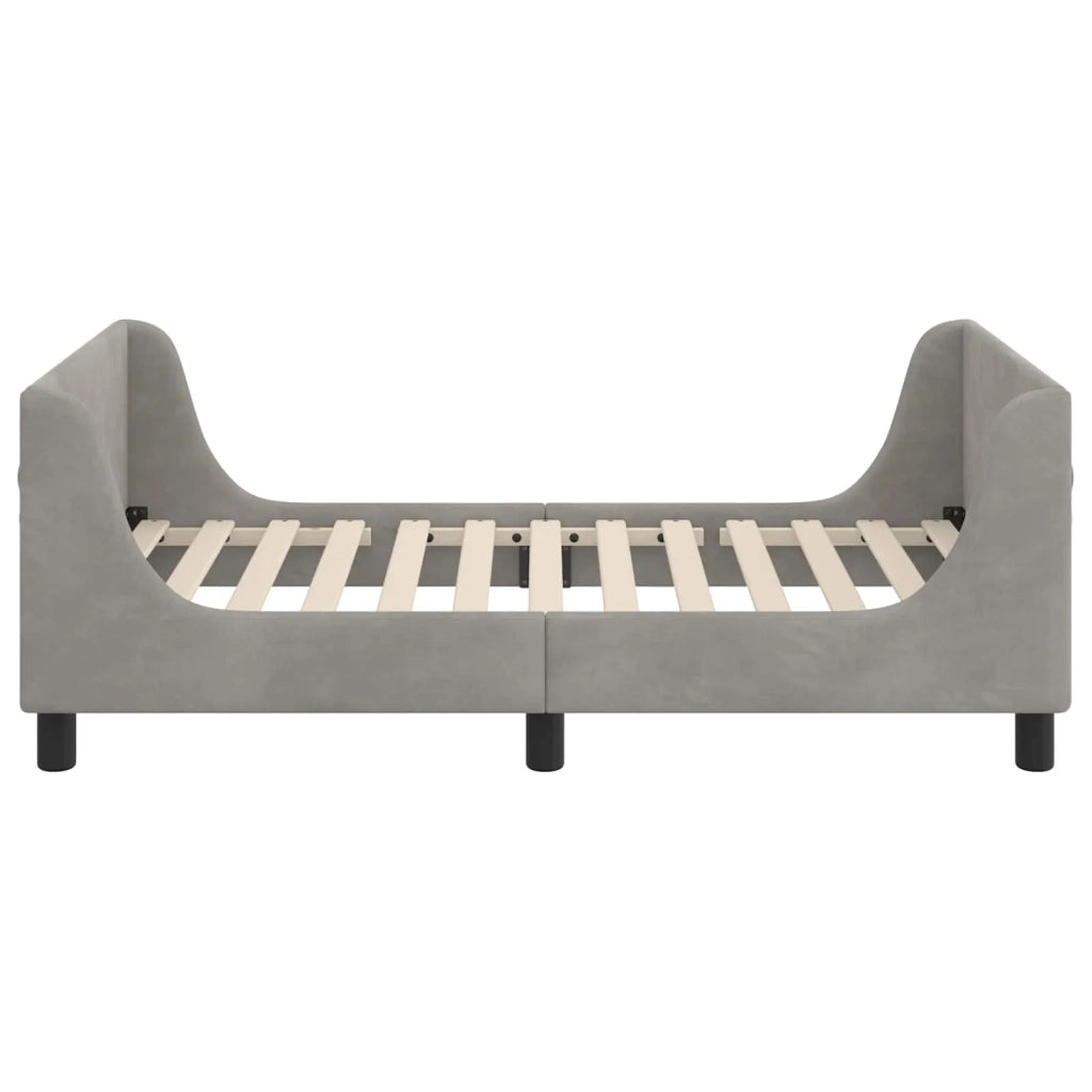Struttura letto bambini con testata Grigio chiaro 80 x 160 cm
