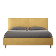 Letto matrimoniale senza rete imbottito 160x190 microfibra ocra Antea