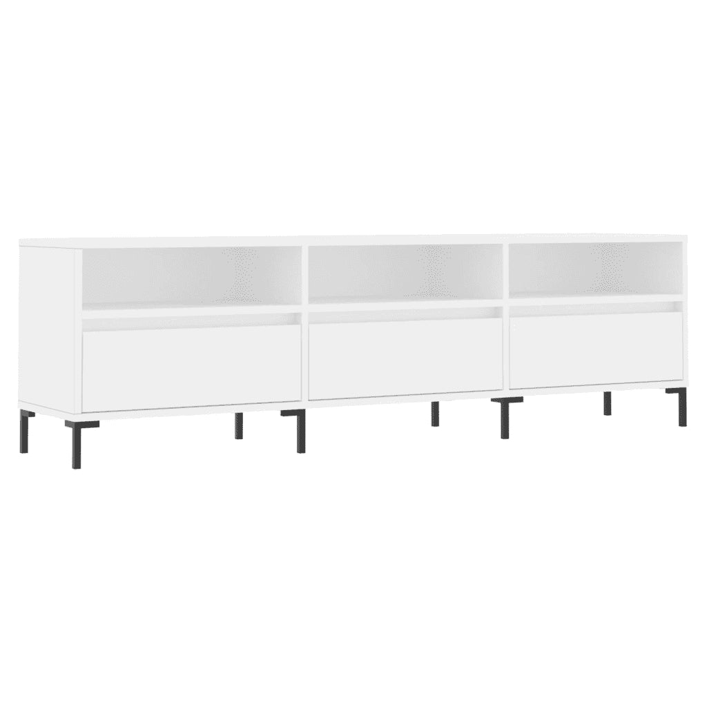 Mobile Porta TV-Credenza per TV Bianco 150x30x44,5 cm in Legno Multistrato 599906