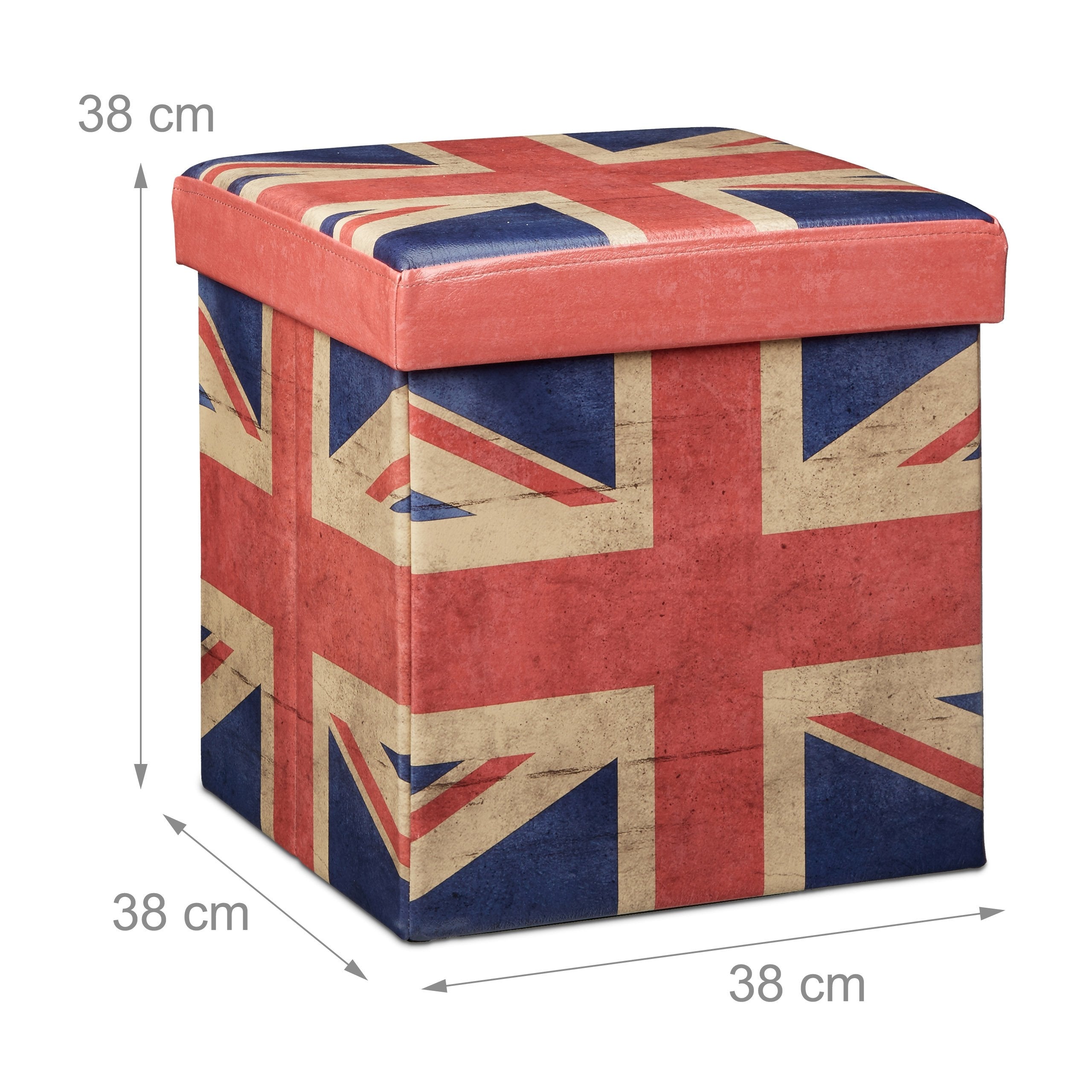 Sgabello pieghevole contenitore panca pieghevole 38 x 38 cm 2013096