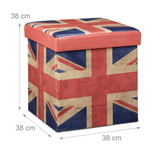 Sgabello pieghevole contenitore panca pieghevole 38 x 38 cm 2013096