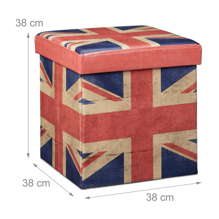 Sgabello pieghevole contenitore panca pieghevole 38 x 38 cm 2013096