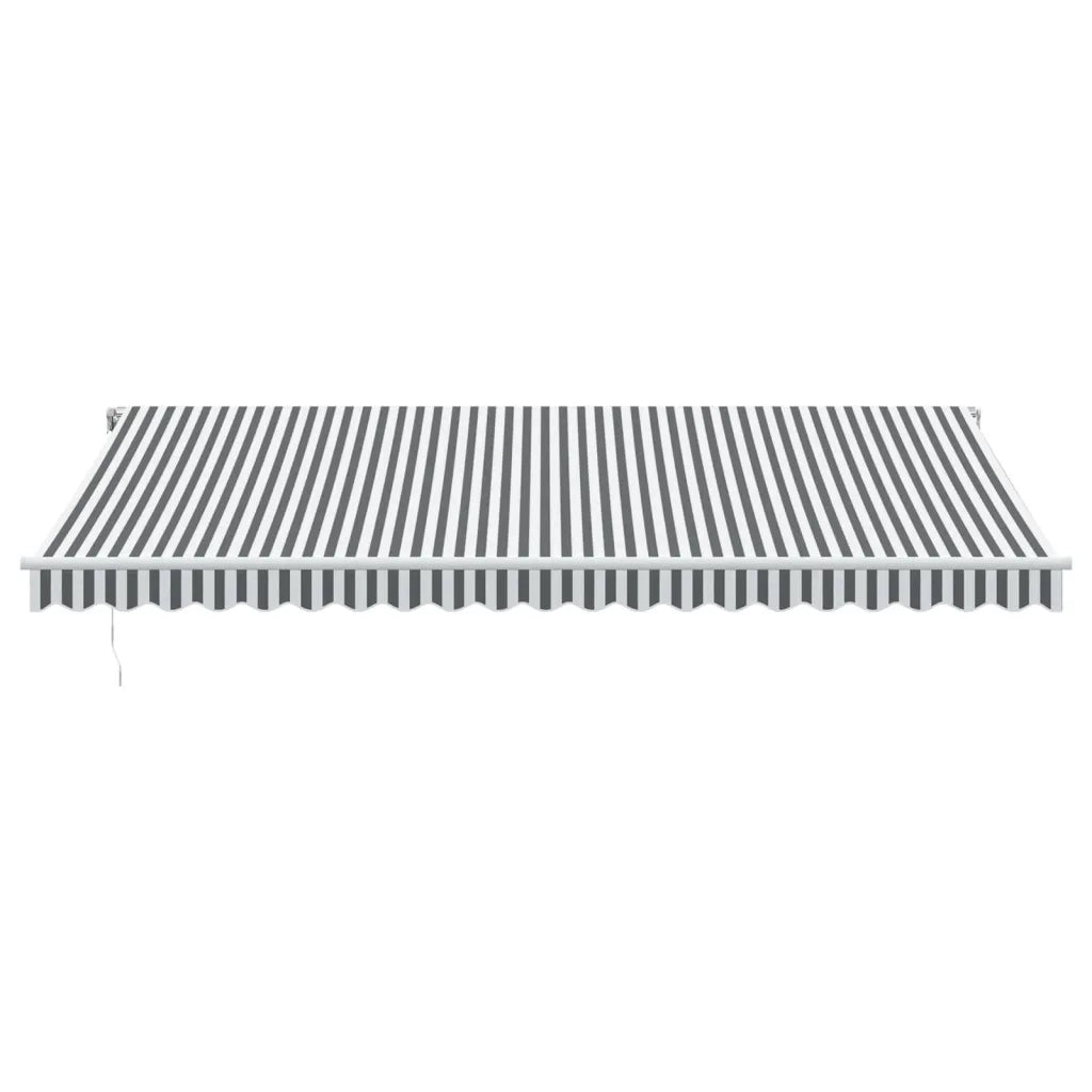 Tenda Sole Retrattile Automatica 500x350 cm Antracite e Bianco 3215802