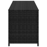 Baule da Giardino Nero 150x50x60 cm in Polyrattan cod mxl 78599