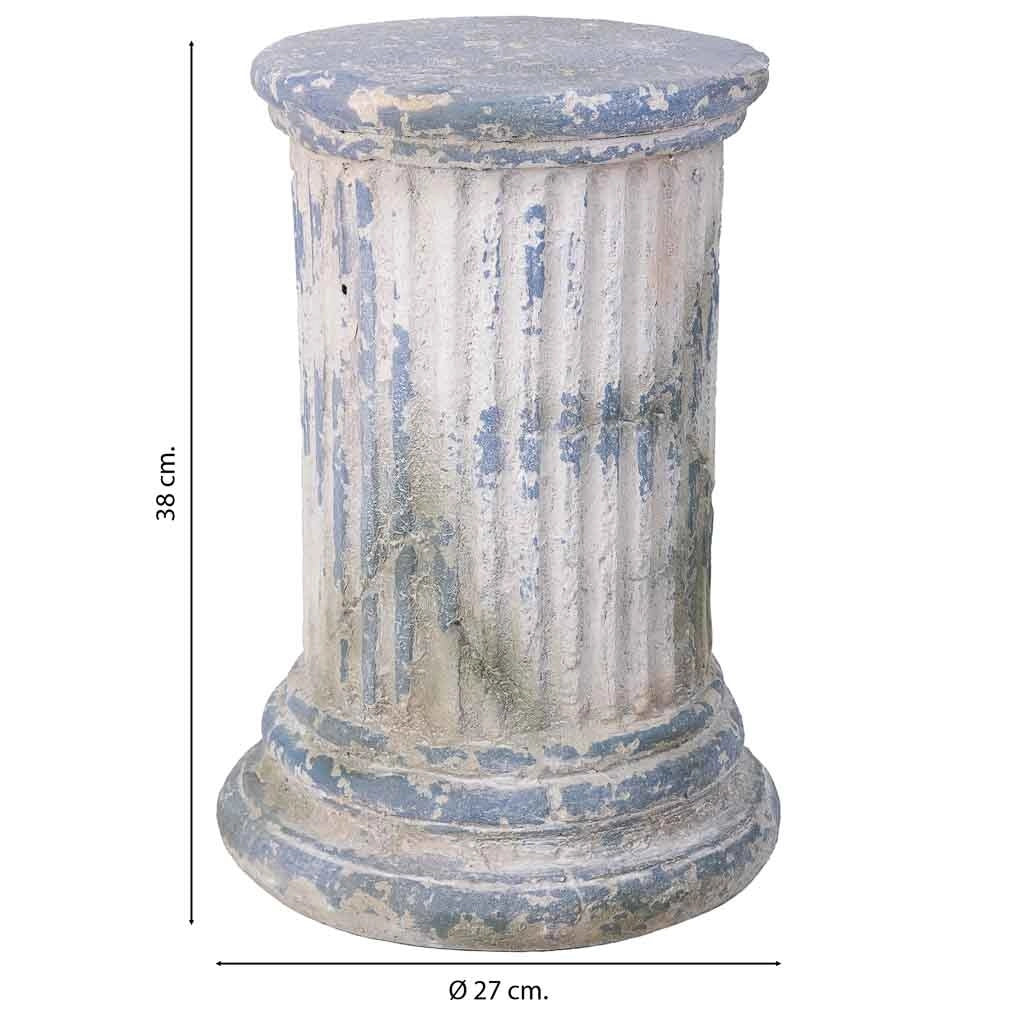 Colonna decorativa color pietra, 27x27x38h cm