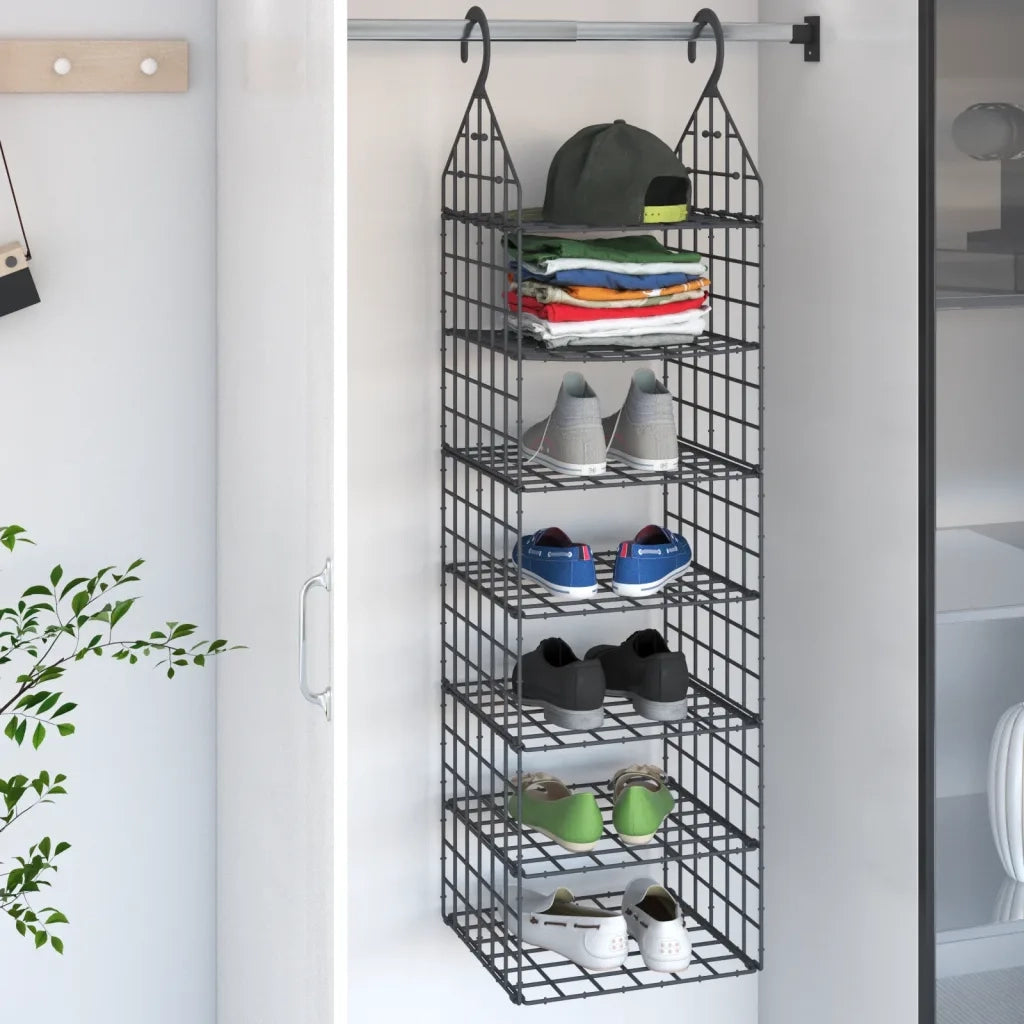 Organizer per Armadio da Appendere con 7 Ripiani 344375