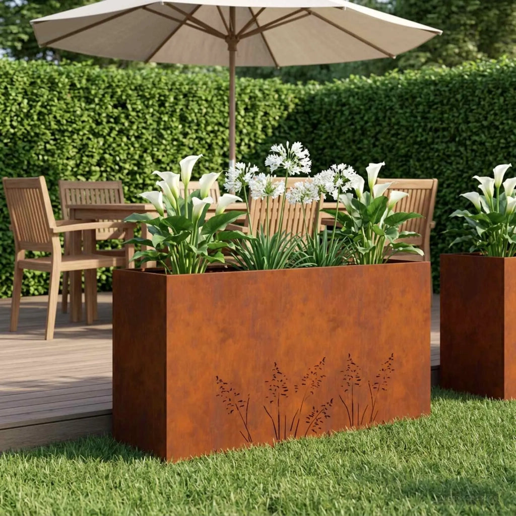 Vaso da giardino Ruggine 100 x 20 x 49 cm Acciaio Corten 8005860