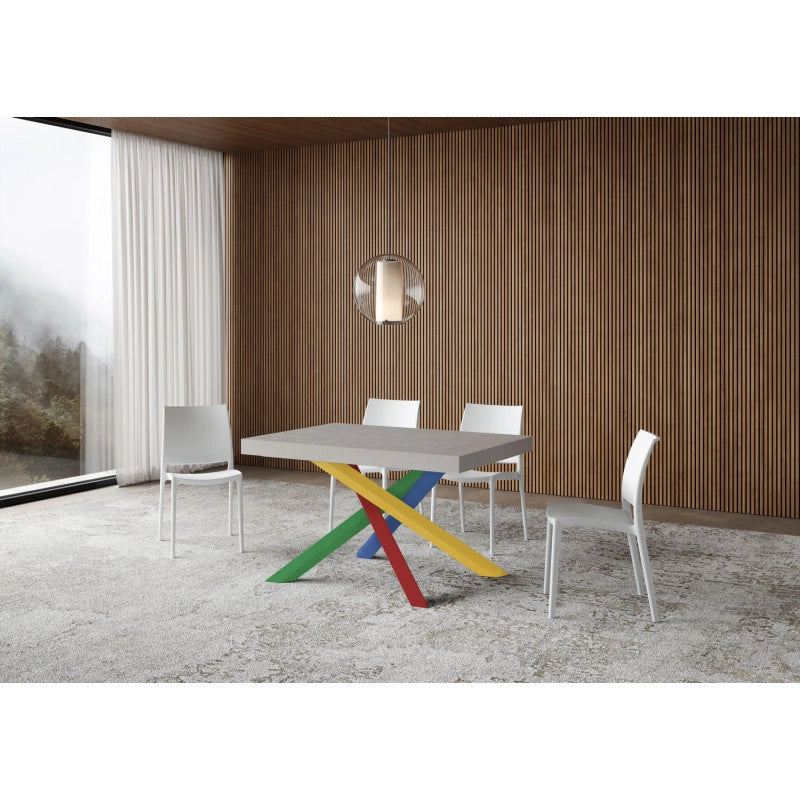 Tavolo allungabile 140/400x90 cm Volantis telaio Multicolore 4/B - Cashmere