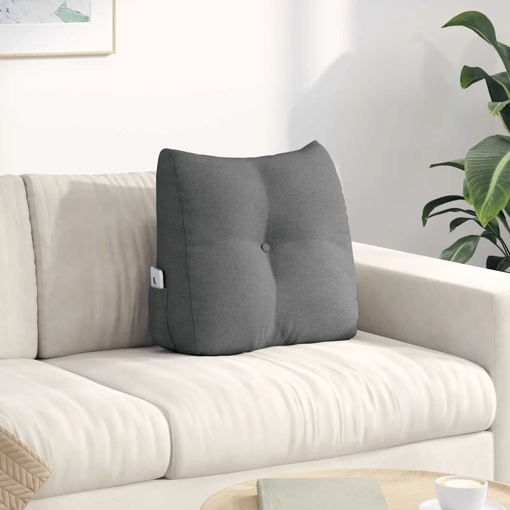 Cuscino per Schiena Grigio scuro 45 x 24 x 50 cm Tessuto 42014355