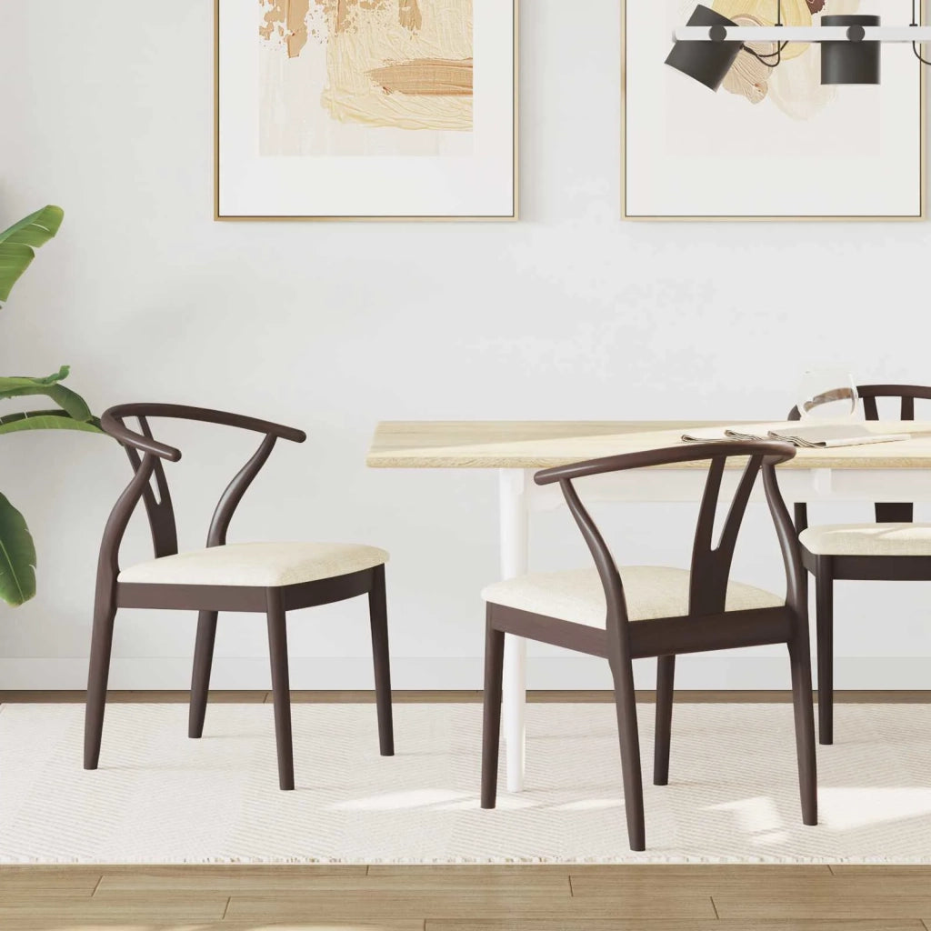 Sedia da pranzo 2 pz | Sedie da cucina Marrone chiaro e chiaro