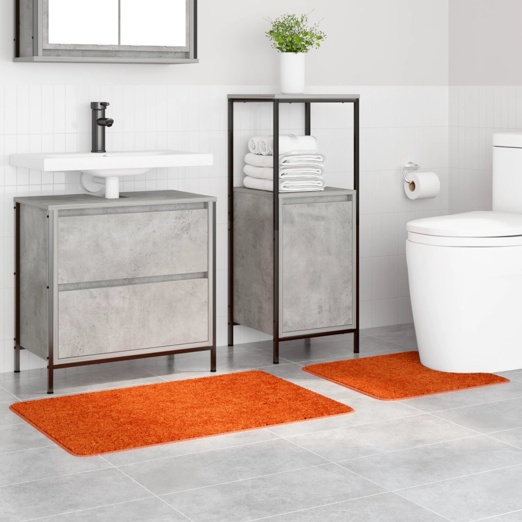 Set di 2 tappetini da bagno  Arancione in Polipropilene Antiscivolo