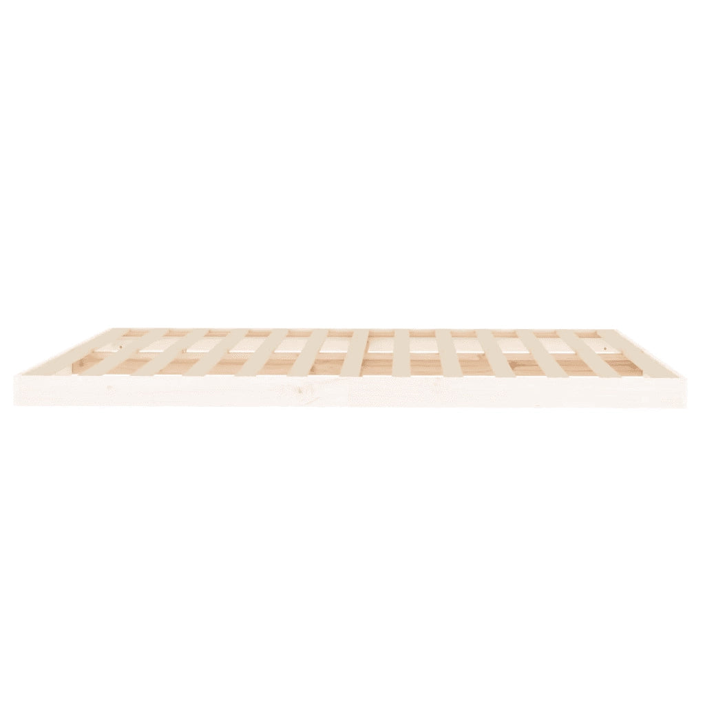 Giroletto senza Materasso Bianco 160x200 cm Legno Massello Pino