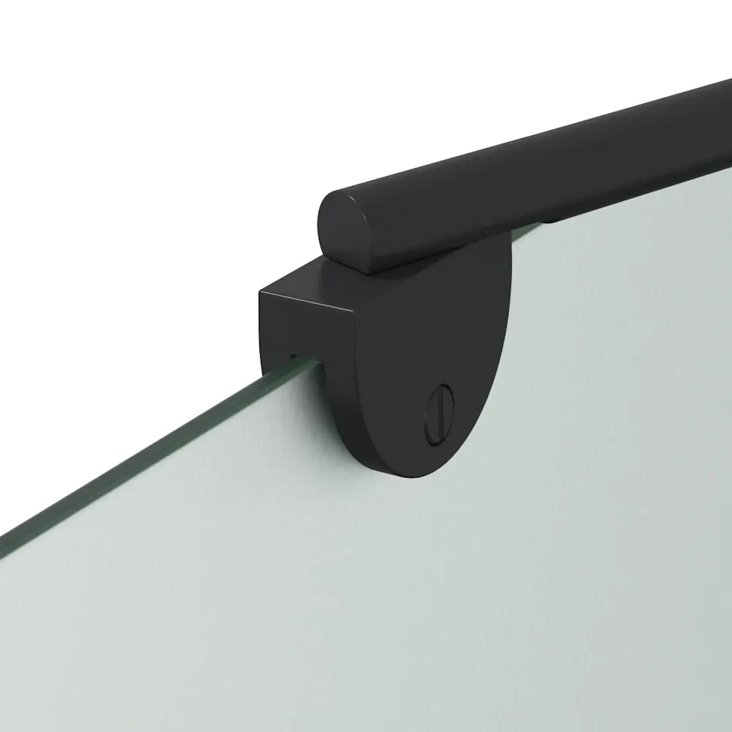 Involucro Doccia Nero 120 x 68 x 130 cm Vetro ESG e Alluminio 42018547