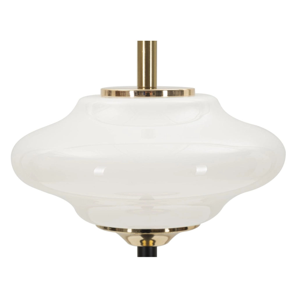 Lampada da Tavolo VKH921, Bianco, Vetro, 22x22x46 cm