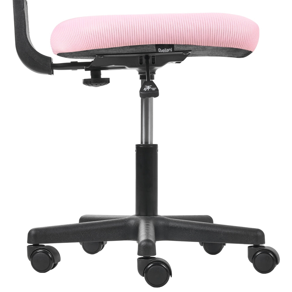 Sedia da ufficio imbottita senza braccioli con seduta girevole rosa pastello Joyful