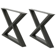Gambe per tavolino 2 pz-Set di 2 Gamba per Tavolo Antracite 70x(42-43,3) cm Acciaio